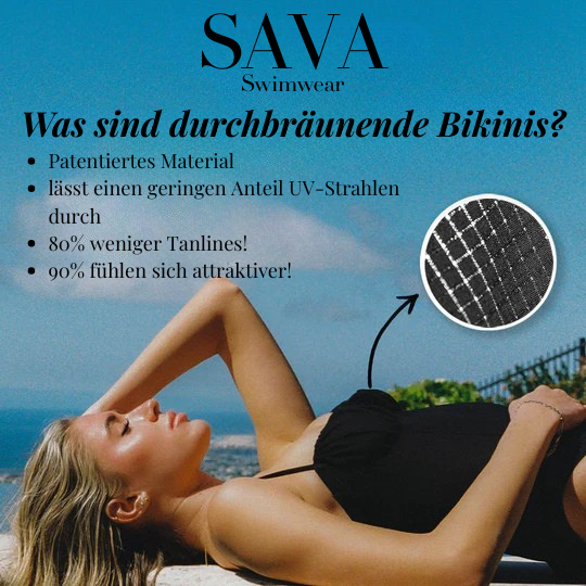 SAVA Klassisches Tankini Set - Durchbräunender Bikini